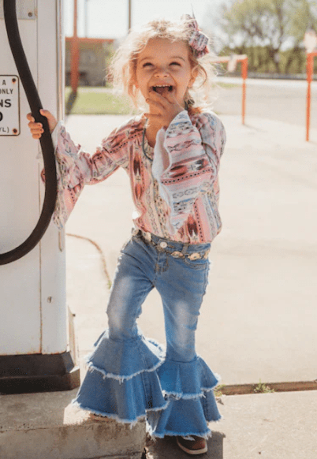 Shea Baby CLOTHING-Infants Shea Baby Ruffle Bell Bottom Jean
