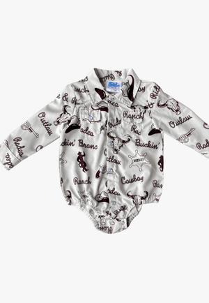Shea Baby CLOTHING-Infants Shea Baby Sheriff Print Onesie
