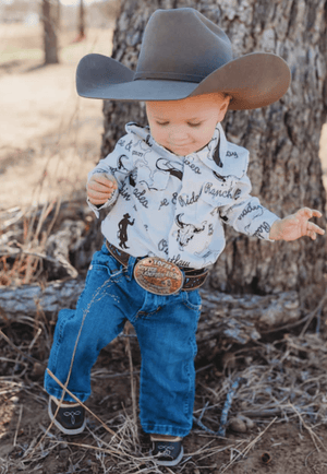 Shea Baby CLOTHING-Infants Shea Baby Sheriff Print Onesie