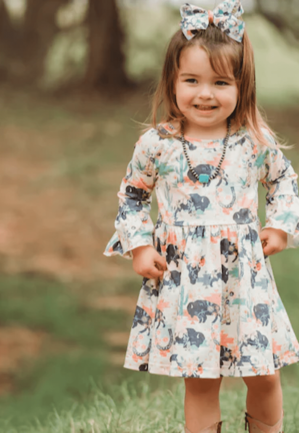 Shea Baby CLOTHING-Infants Shea Baby Wild Buffalo Dress