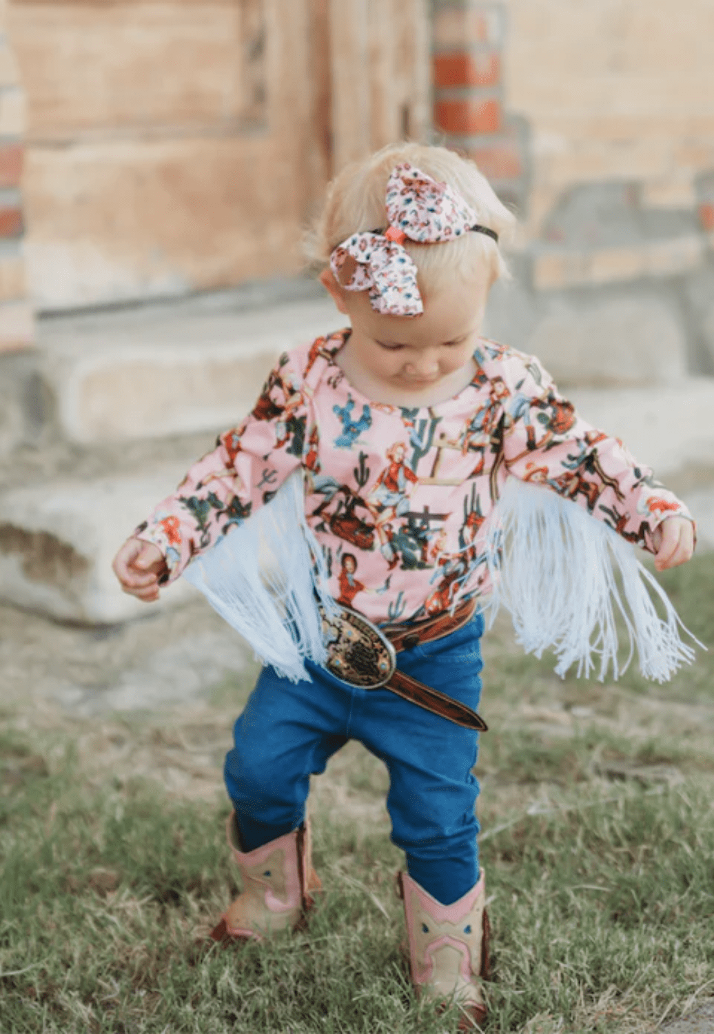 Shea Baby CLOTHING-Infants Shea Baby Wild West Fringe Onesie