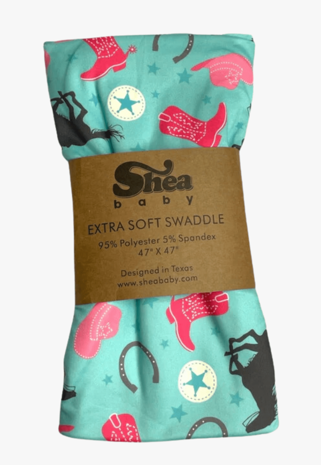 Shea Baby CLOTHING-Infants Turquoise Shea Baby Cowgirl Swaddle