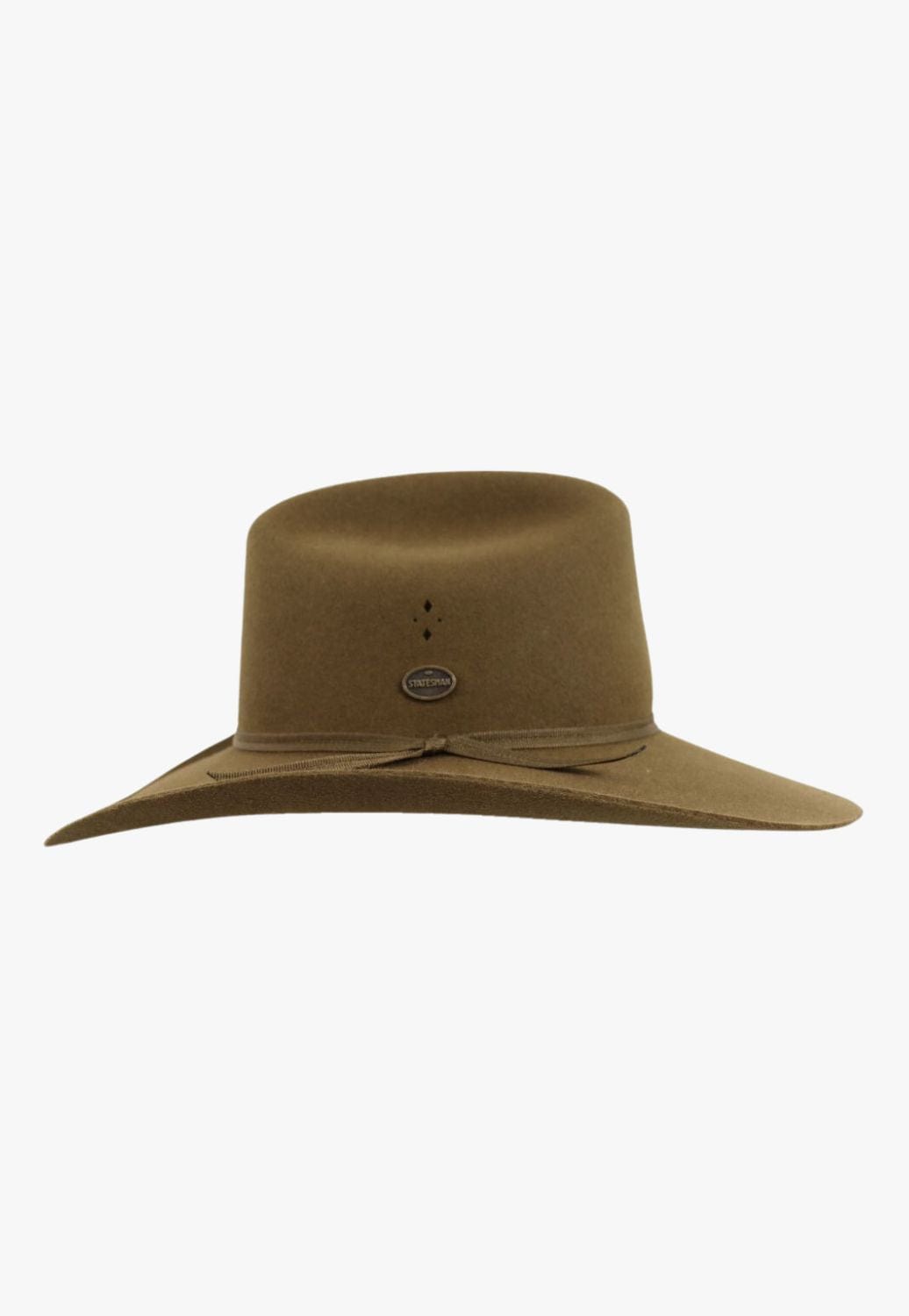Statesman HATS - Felt Statesman Serpentine Fur Khaki