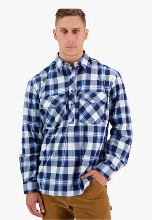 Swanndri CLOTHING-MensWinterTops Swanndri Mens Egmont Closed Front Flannelette Shirt Twin Pack