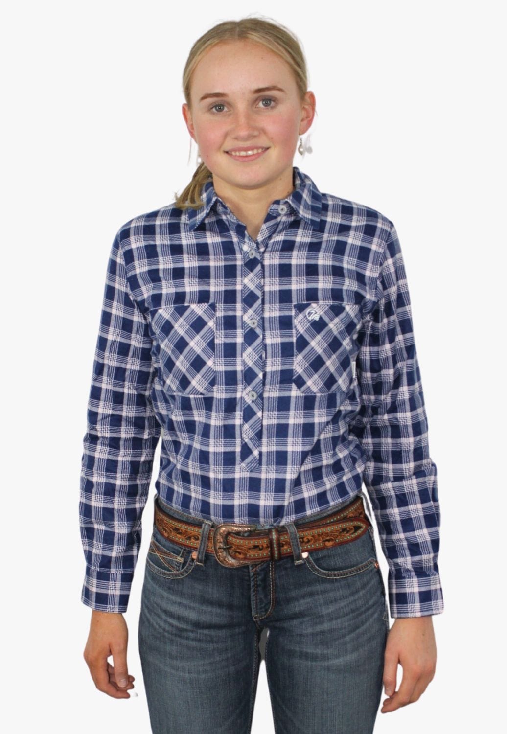 Swanndri CLOTHING-Womens Long Sleeve Shirts Swanndri Womens Egmont Closed Front Flannelette Shirt Twin Pack