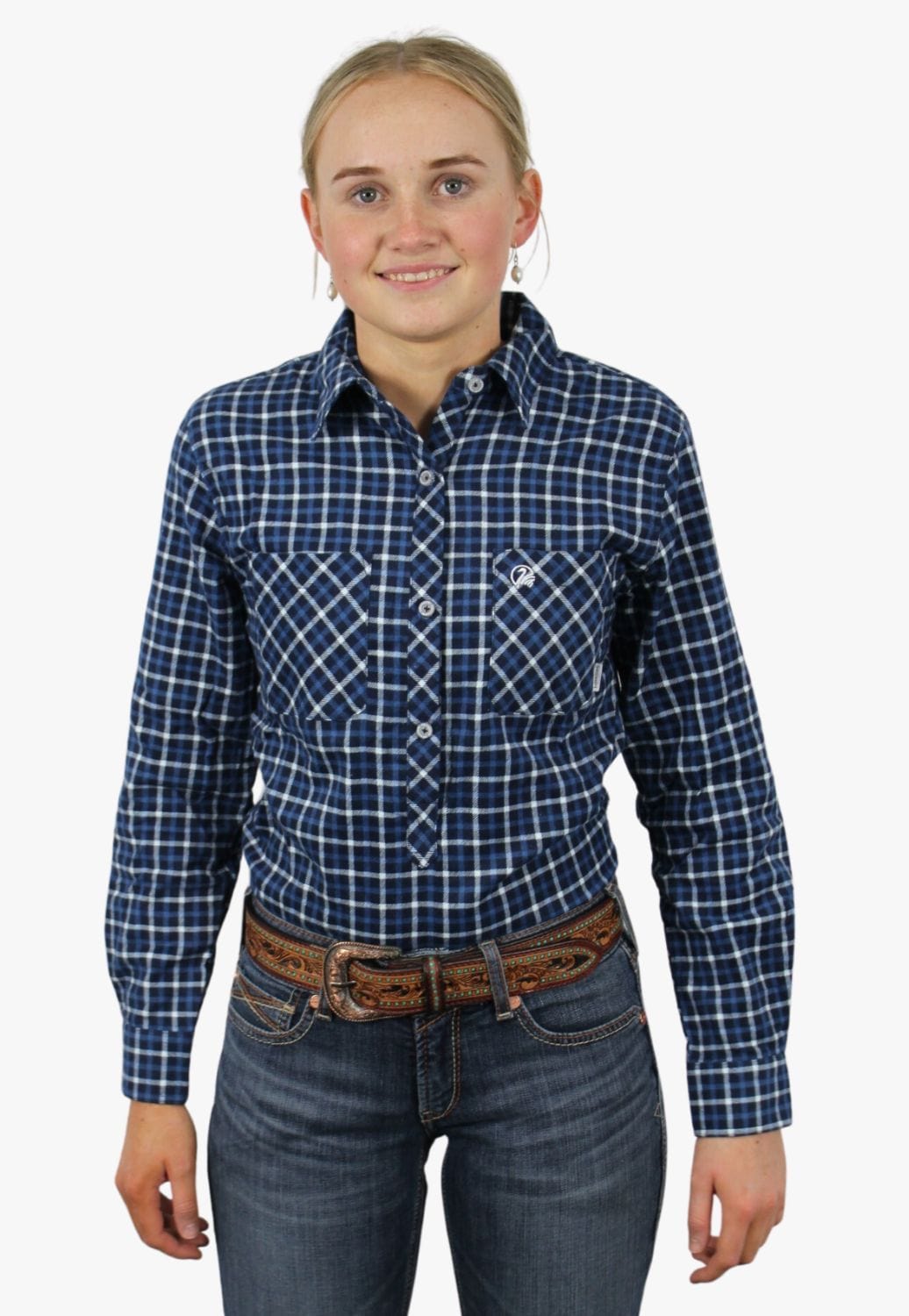 Swanndri CLOTHING-Womens Long Sleeve Shirts Swanndri Womens Egmont Closed Front Flannelette Shirt Twin Pack