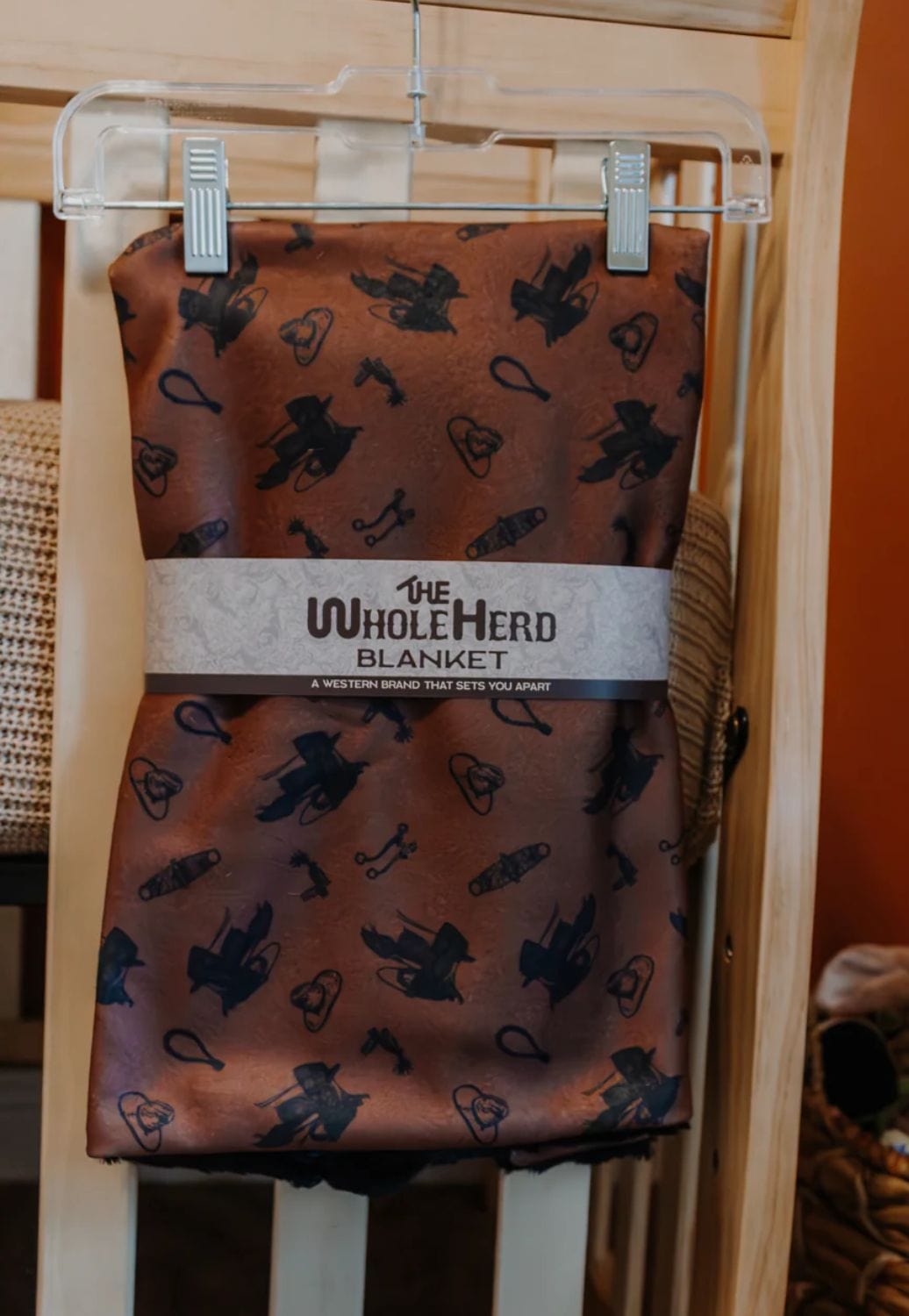 The Whole Herd MANCHESTER - Blankets Brown The Whole Herd Baby Western Blanket
