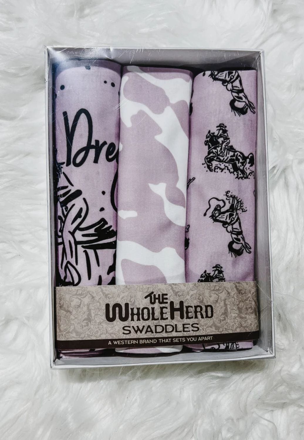 The Whole Herd CLOTHING-Infants Pink The Whole Herd Infants Dream Big Cowgirl Swaddle