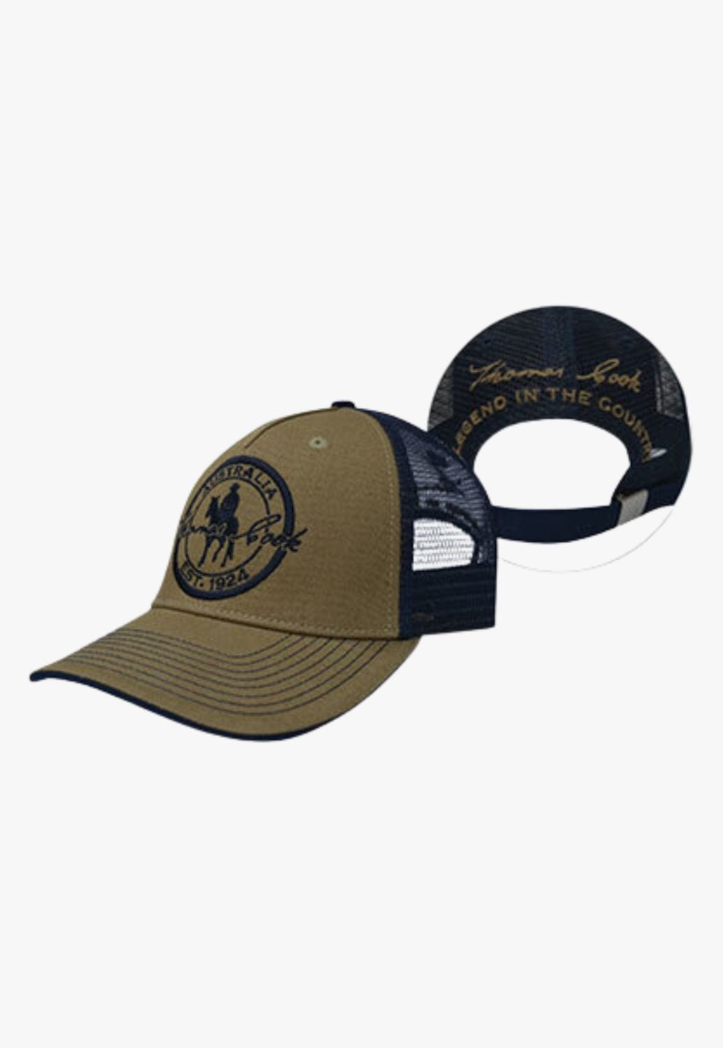 Thomas Cook HATS - Caps OSFA / Tan/ Navy Thomas Cook Mens Thomas Trucker Cap