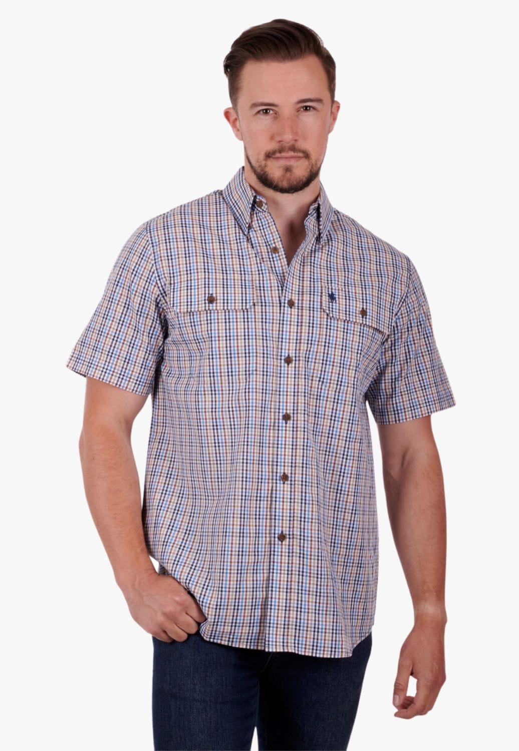 Thomas Cook CLOTHING-Mens Short Sleeve Shirts Thomas Cook Mens Lawson Short Sleeve Shirt