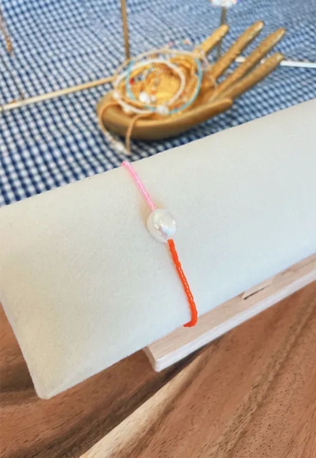 Treasure Chest Co. ACCESSORIES-Jewellery Pink/Orange Treasure Chest Co Retro Mon Bracelet