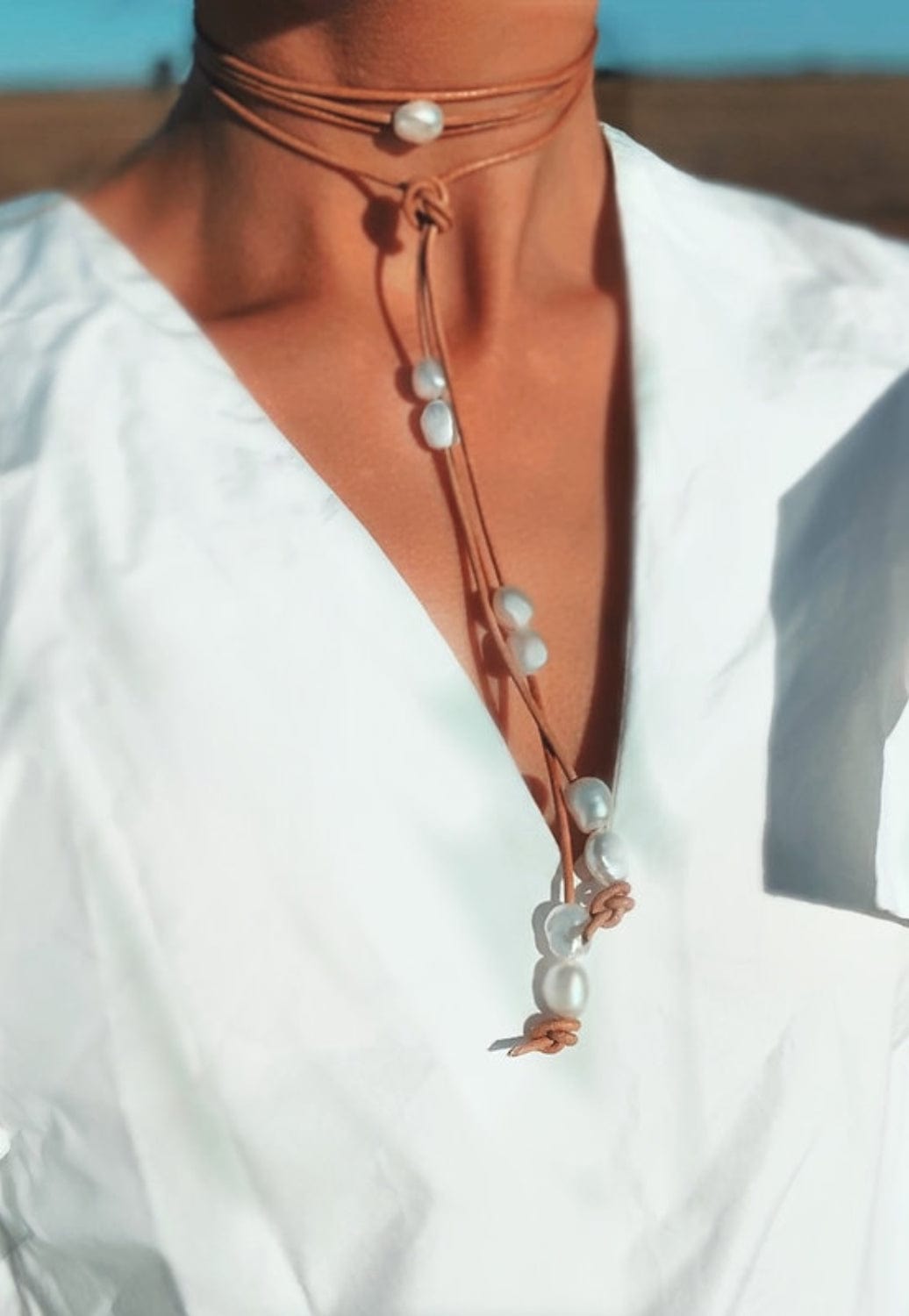 Treasure Chest Co. ACCESSORIES-Jewellery Tan Treasure Chest Co Adira Lariat