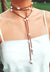 Treasure Chest Co. ACCESSORIES-Jewellery Tan Treasure Chest Co Stella Suede Lariat
