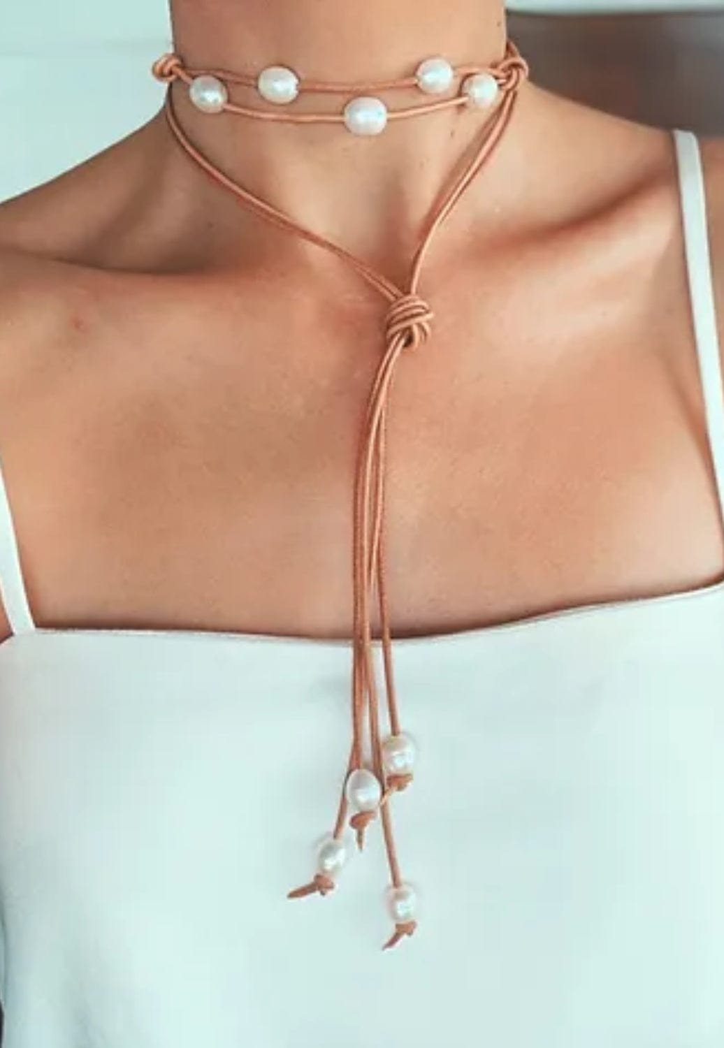 Treasure Chest Co. ACCESSORIES-Jewellery Tan Treasure Chest Co Zara Lariat