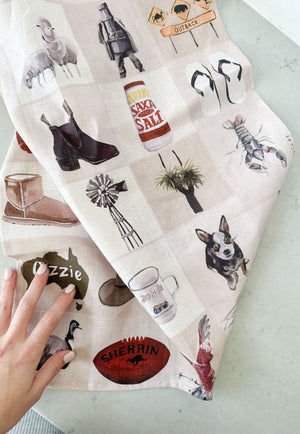 Whitney Spicer Homewares - General Multi Whitney Spicer Ozzie Tea Towel