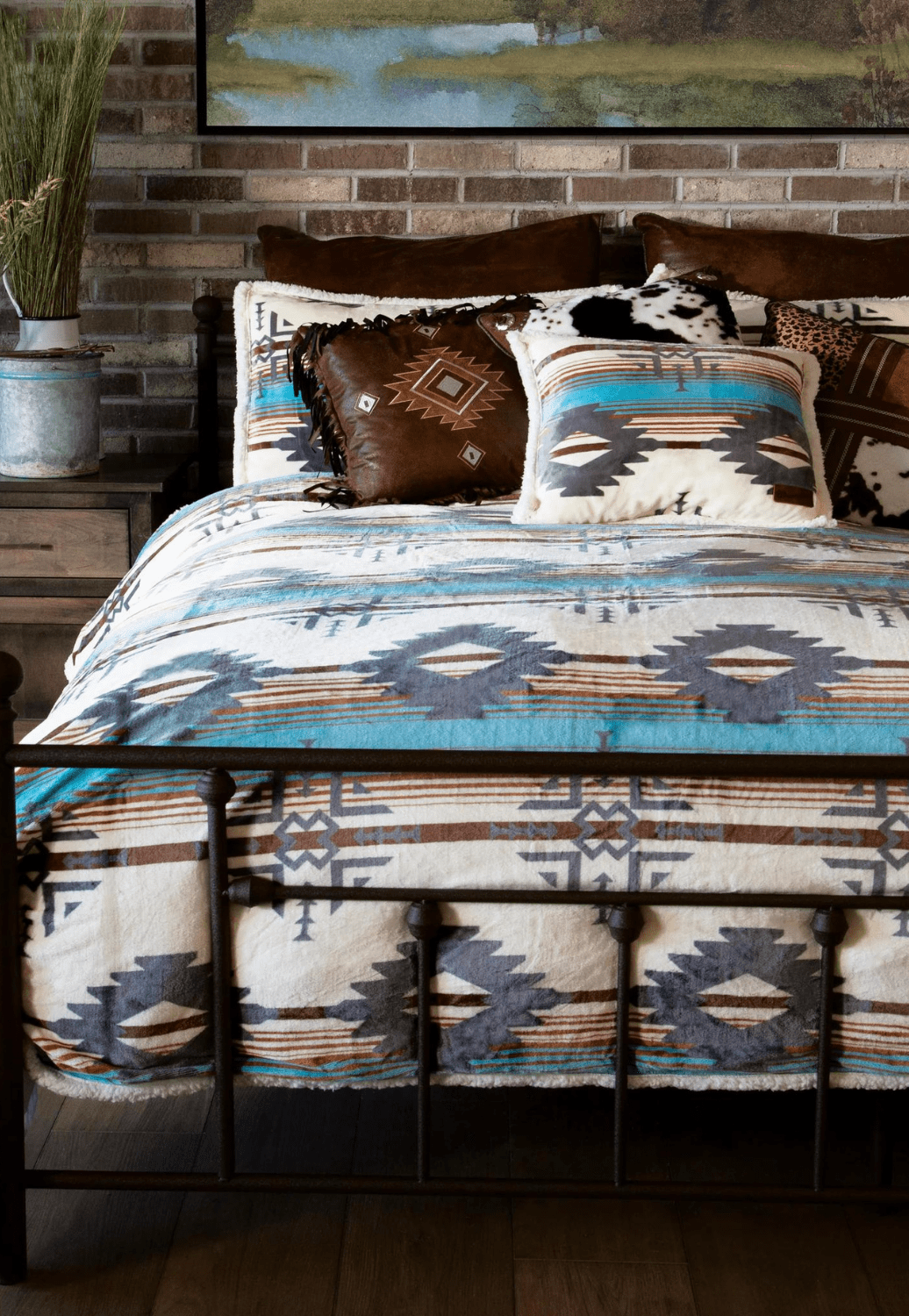 Wrangler Homewares - General King / Multi Wrangler Lone Mountain Sherpa Bedding Set