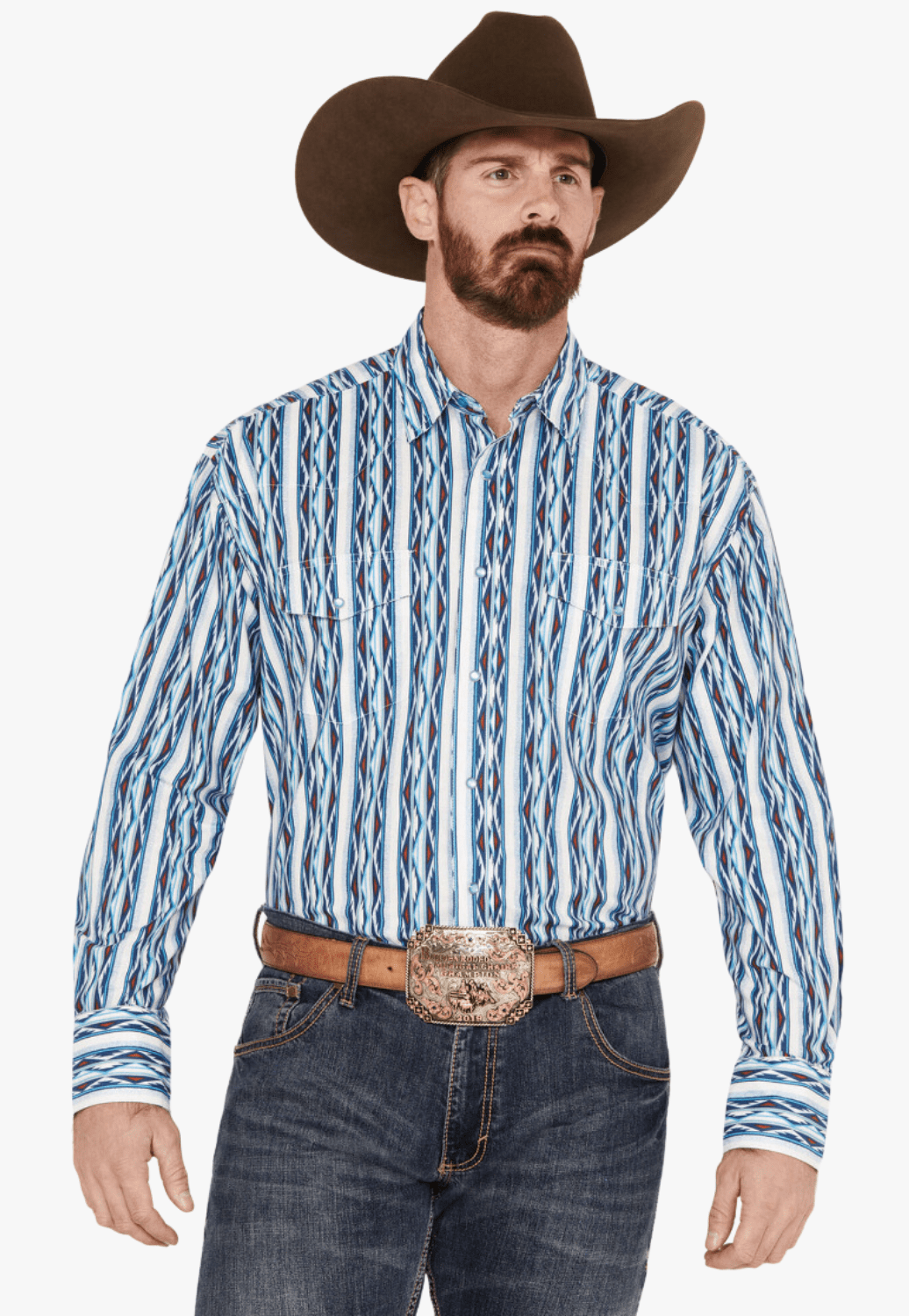 Wrangler CLOTHING-Mens Long Sleeve Shirts Wrangler Mens Checotah Long Sleeve Shirt