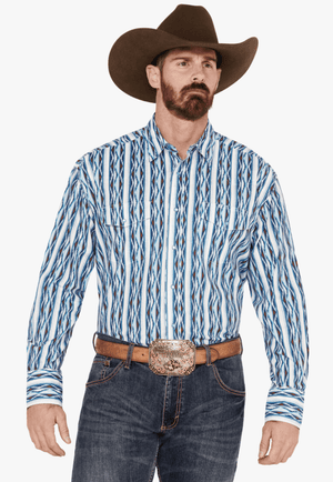 Wrangler CLOTHING-Mens Long Sleeve Shirts Wrangler Mens Checotah Long Sleeve Shirt