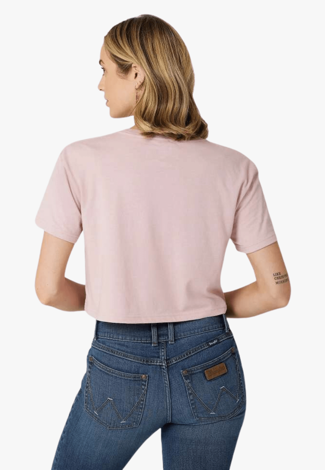 Wrangler CLOTHING-WomensT-Shirts Wrangler Womens Boyfriend Fit Cropped T-Shirt