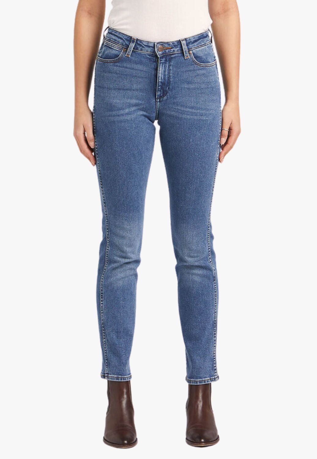 Wrangler CLOTHING-Womens Jeans Wrangler Womens Classics Mid Waist Straight Jean