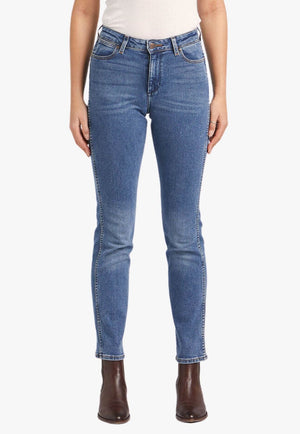 Wrangler CLOTHING-Womens Jeans Wrangler Womens Classics Mid Waist Straight Jean