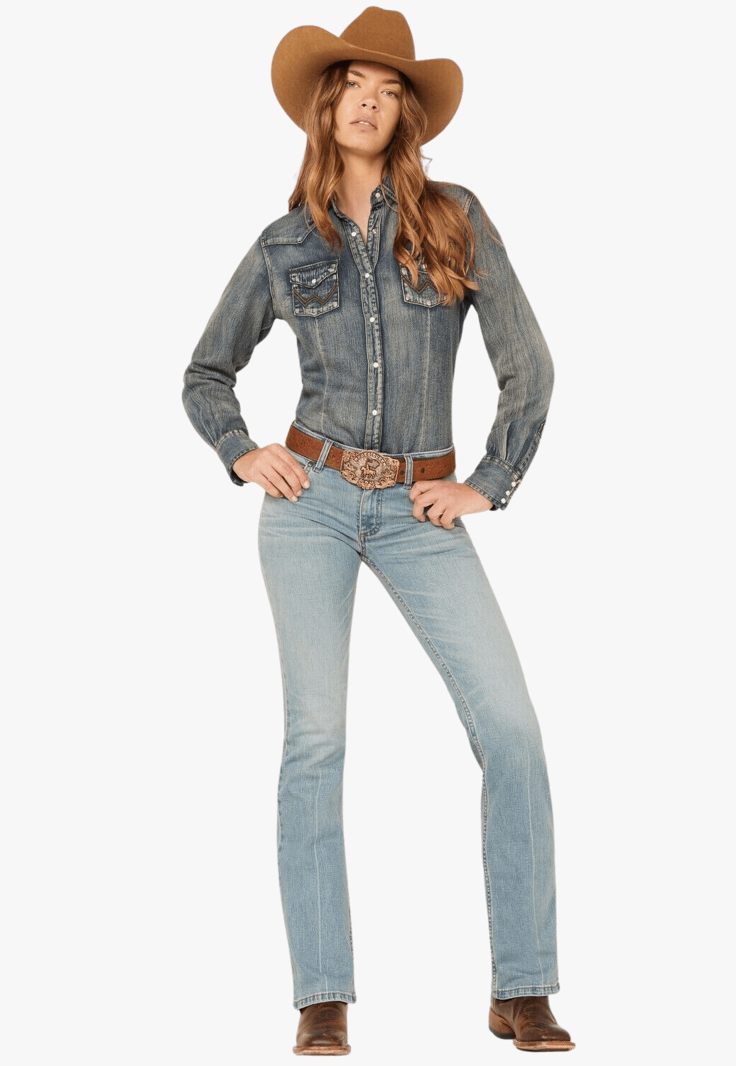 Wrangler CLOTHING-Womens Jeans Wrangler Womens Madelyn Mid Rise Boot Cut Jean