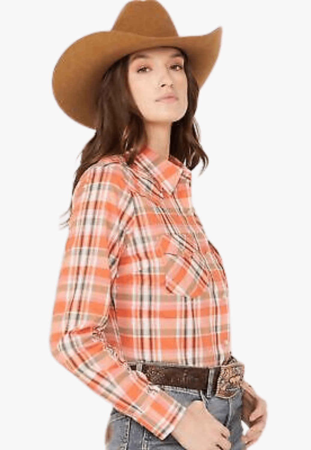 Wrangler CLOTHING-Womens Long Sleeve Shirts Wrangler Womens Western Snap Long Sleeve Shirt