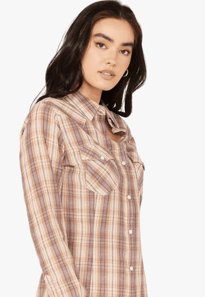Wrangler CLOTHING-Womens Long Sleeve Shirts Wrangler Womens Western Snap Long Sleeve Shirt