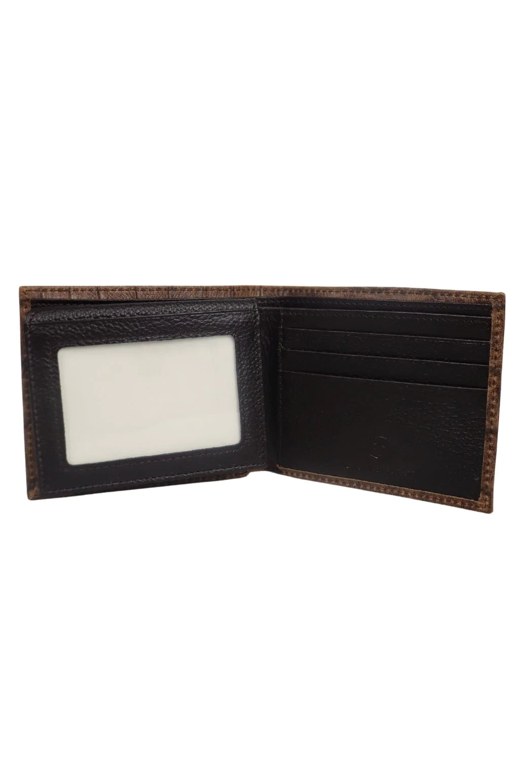3D Belt Co. ACCESSORIES-Mens Wallets Brown 3D Croco BiFold Wallet