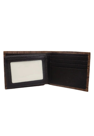 3D Belt Co. ACCESSORIES-Mens Wallets Brown 3D Croco BiFold Wallet