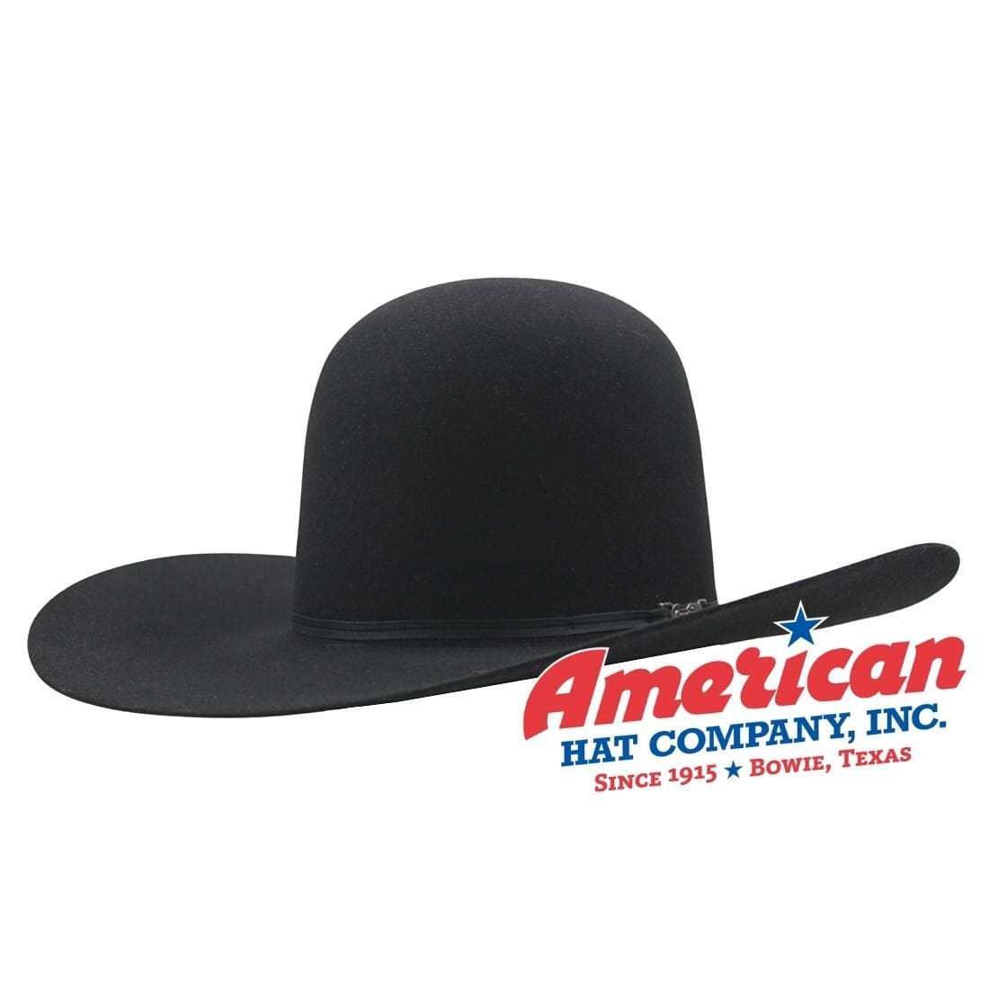 American Hat Company HATS - Felt 58 / Black American Hat 6X Open Crown Hat Ribbon Band
