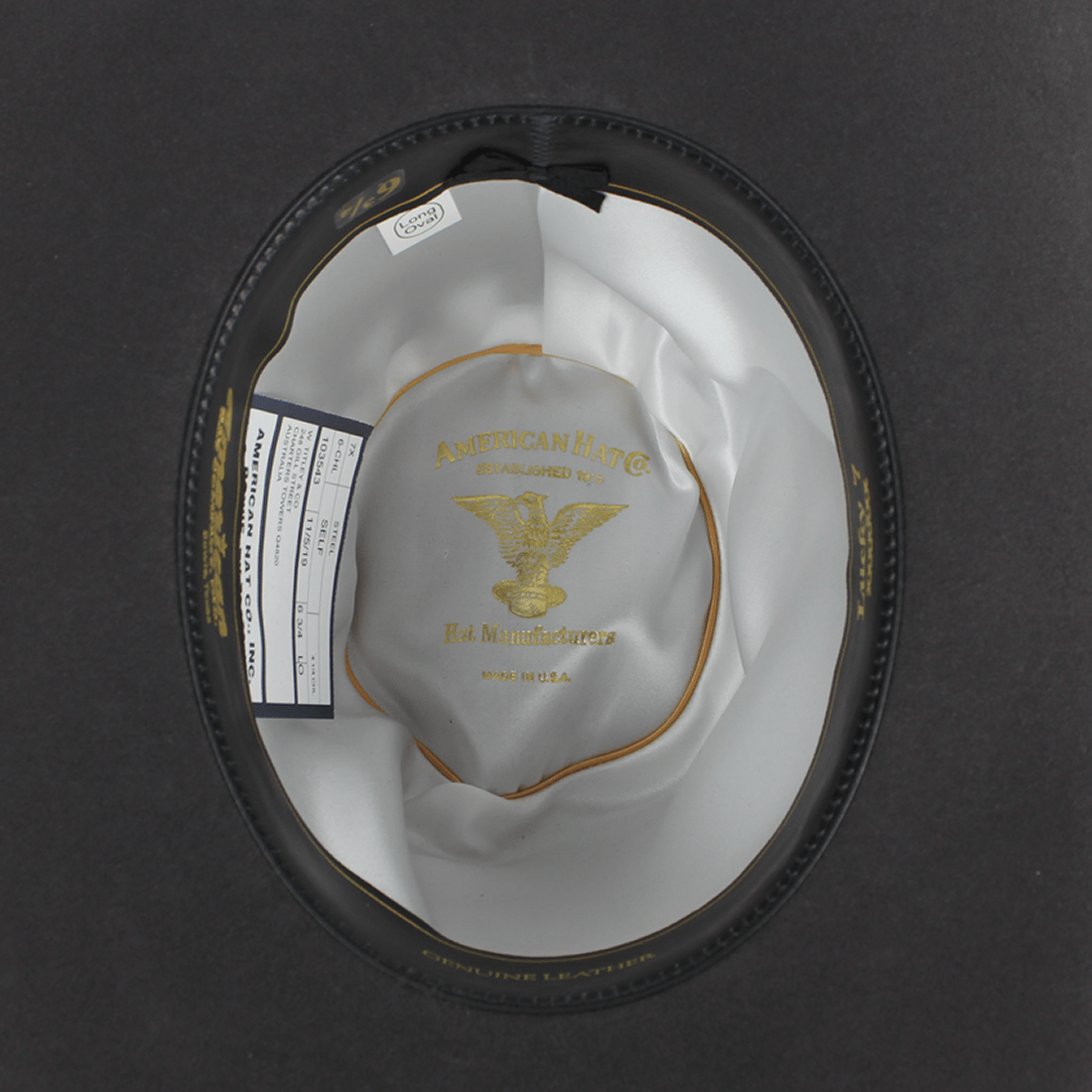 American Hat Company HATS - Felt American Hat 7X CHL Crown Hat Self Band