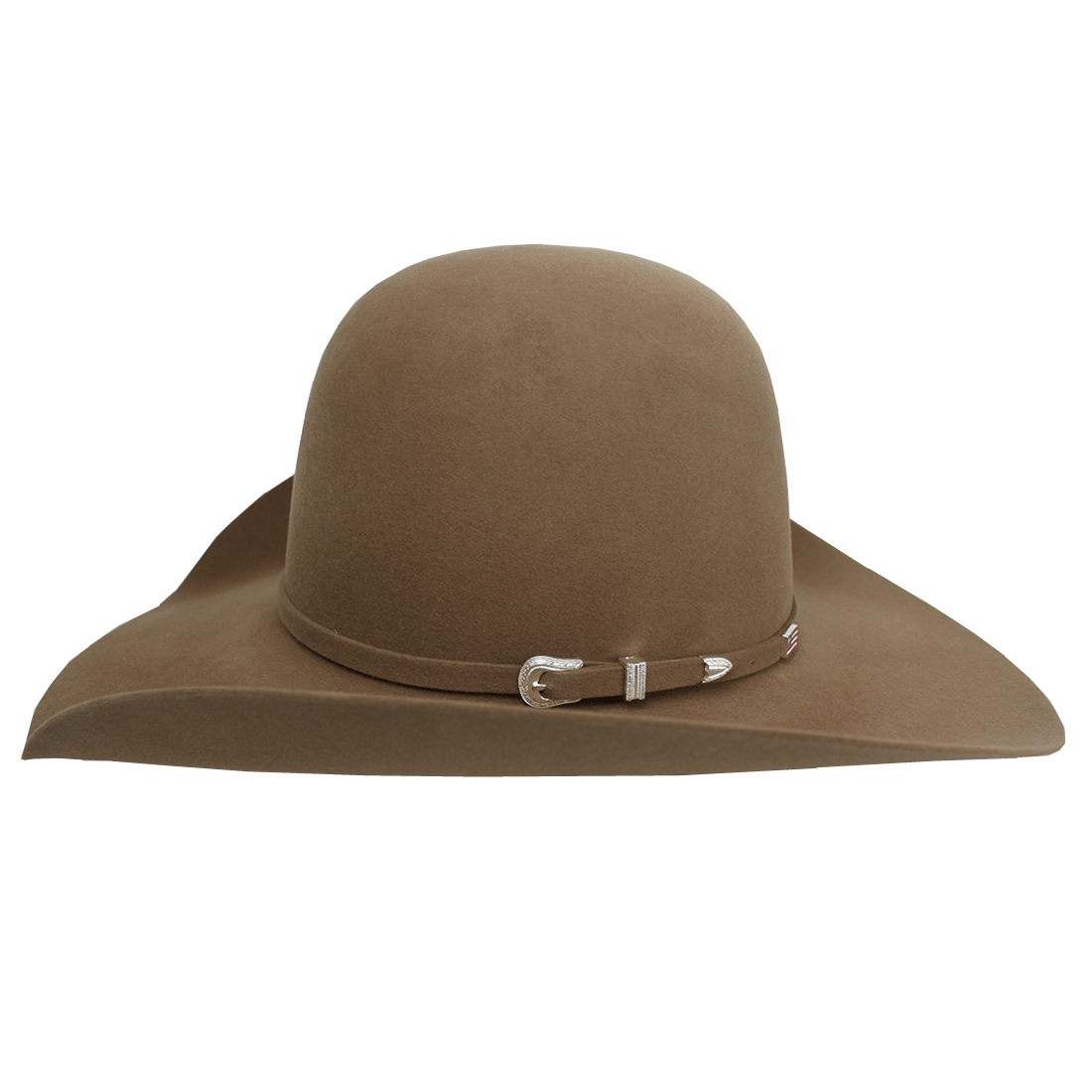 American Hat Company HATS - Felt American Hat 7X Open Crown Hat Self Band