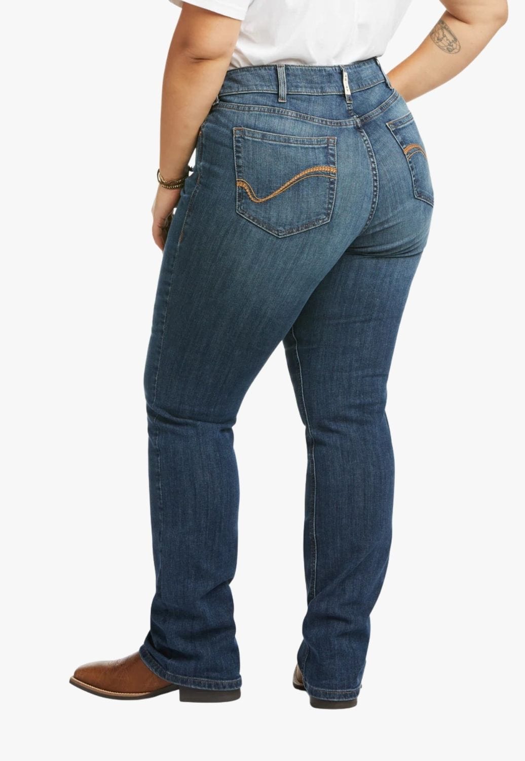 Ariat CLOTHING-Womens Jeans Aiat Womens REAL Mid Rise Straight Leg Jean