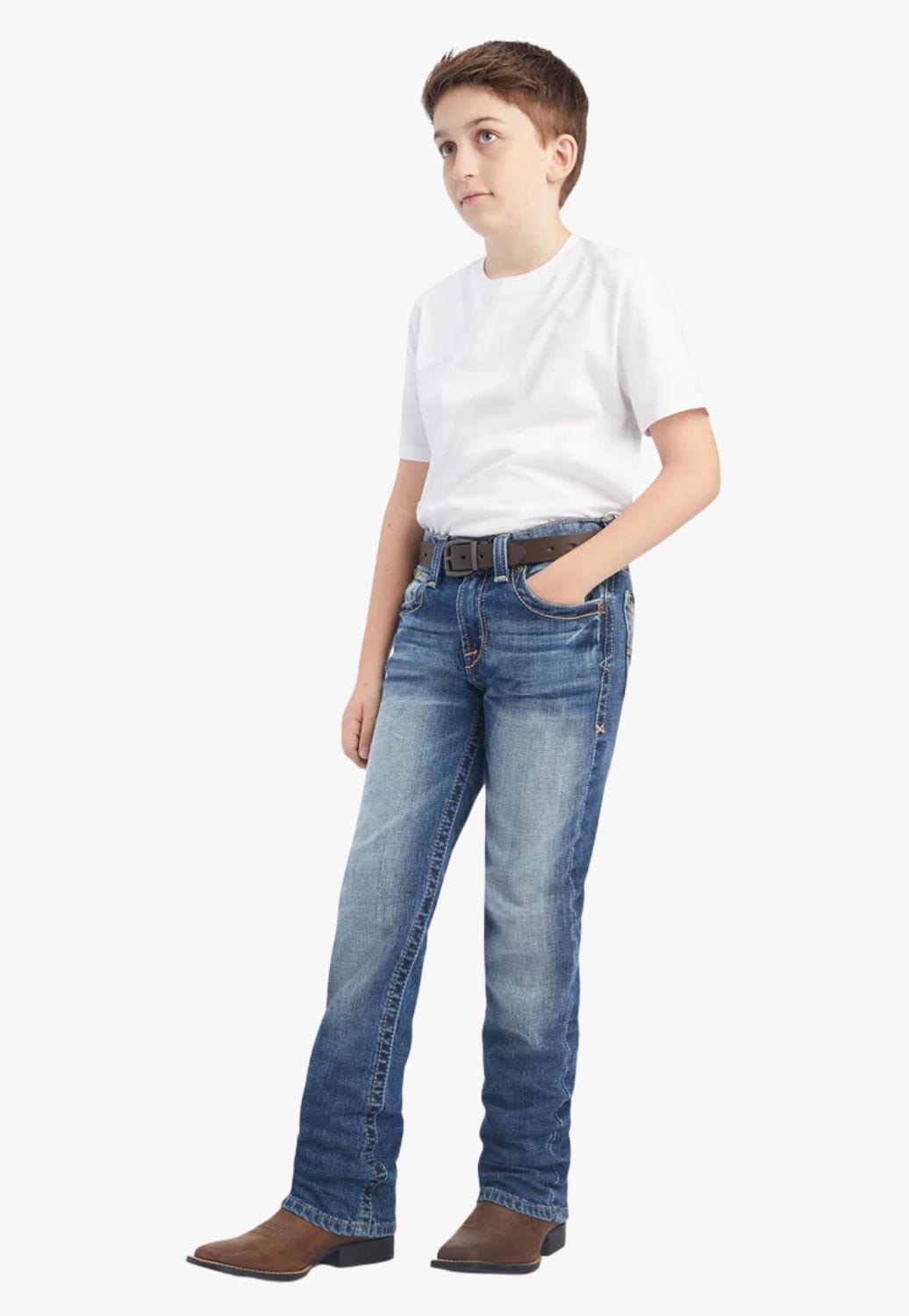 Ariat CLOTHING-Boys Jeans Ariat Boys B5 Cutler Slim Straight Leg Jean