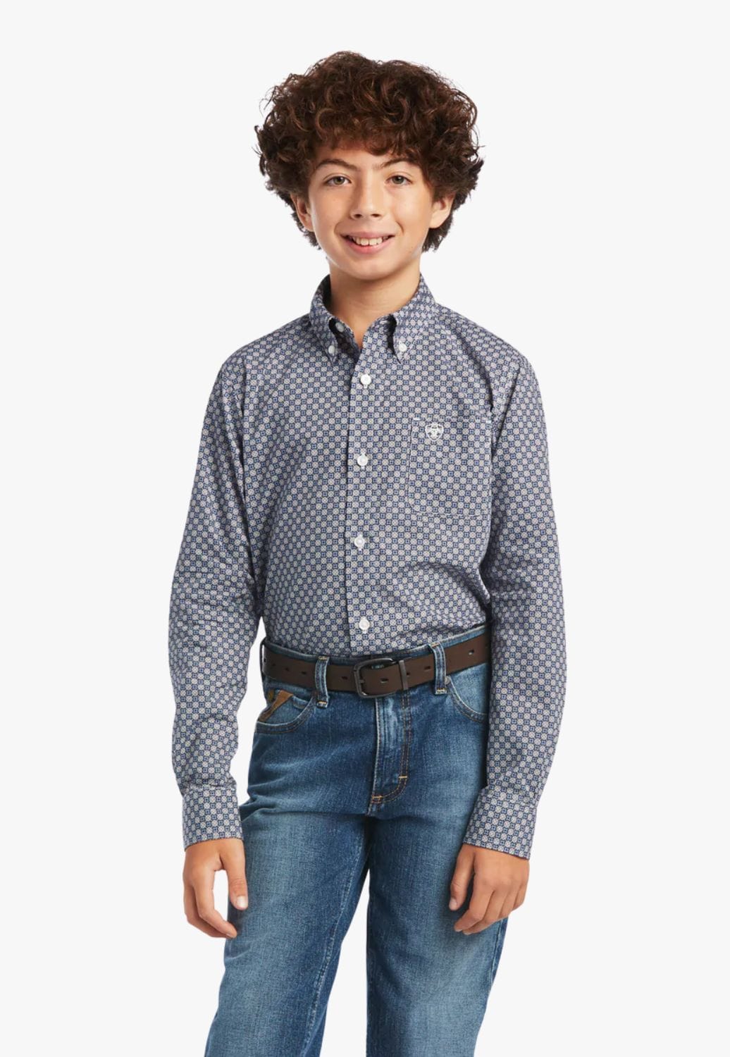 Ariat CLOTHING-Boys Long Sleeve Shirts Ariat Boys Bo Classic Long Sleeve Shirt