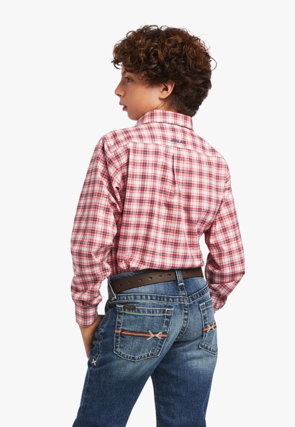 Ariat CLOTHING-Boys Long Sleeve Shirts Ariat Boys Pro Series Forrest Stretch Long Sleeve Shirt