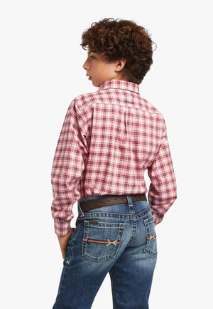 Ariat CLOTHING-Boys Long Sleeve Shirts Ariat Boys Pro Series Forrest Stretch Long Sleeve Shirt