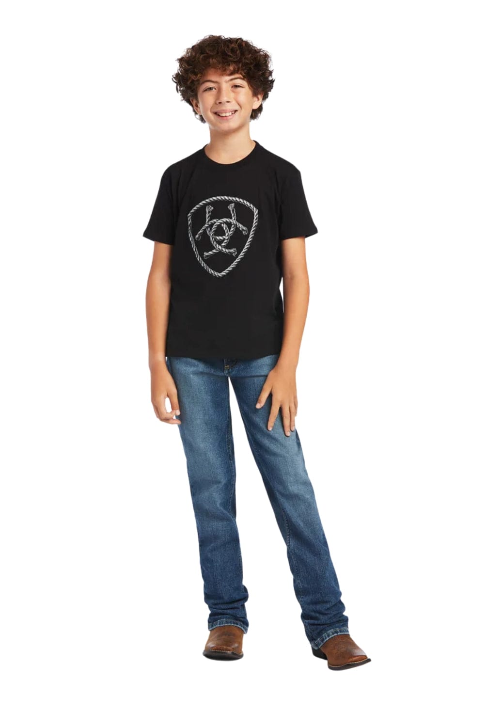 Ariat CLOTHING-Boys T-Shirts Ariat Boys Rope Shield T-Shirt