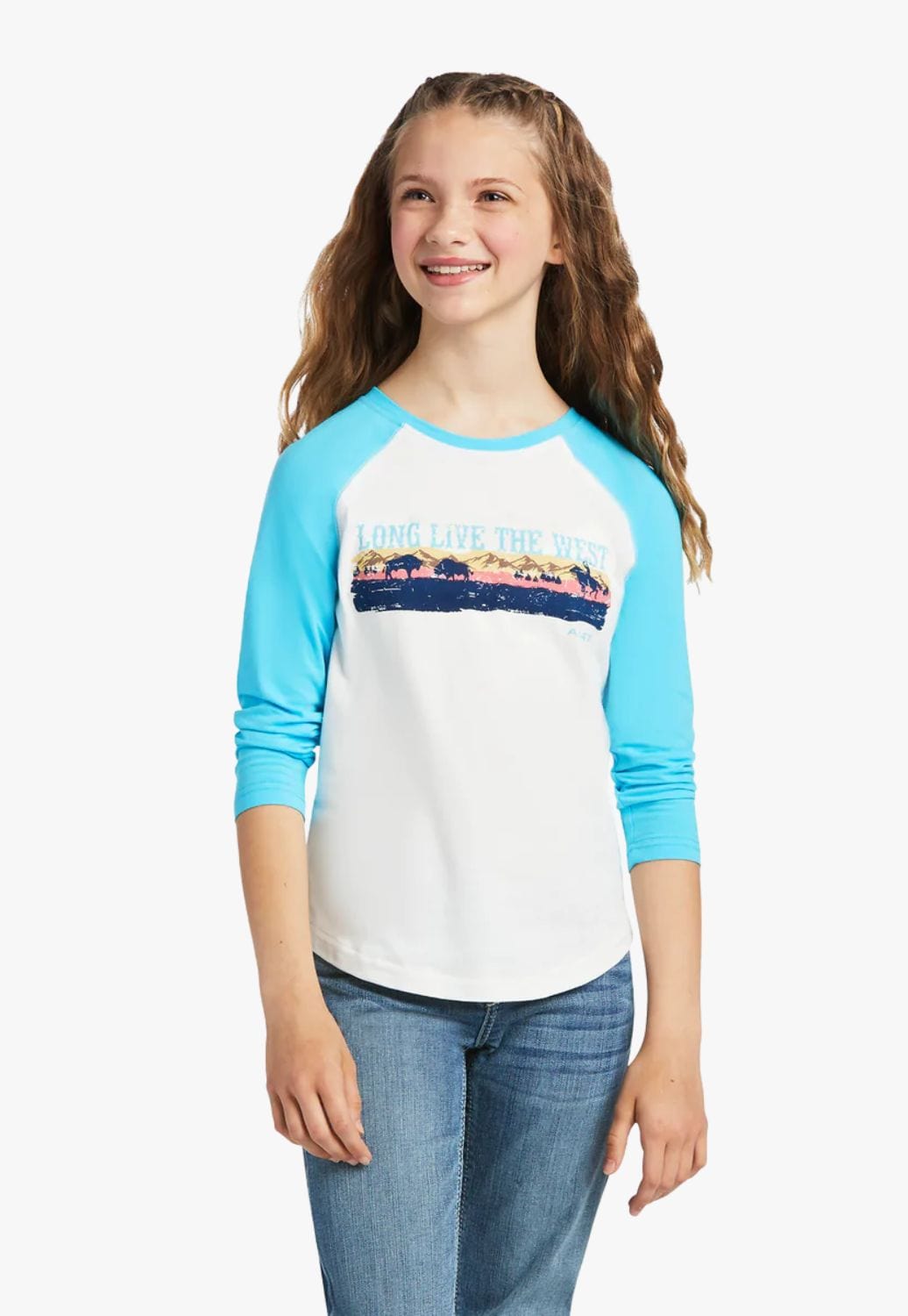 Ariat CLOTHING-Girls T-Shirts Ariat Girls Real Long Live Long Sleeve Shirt
