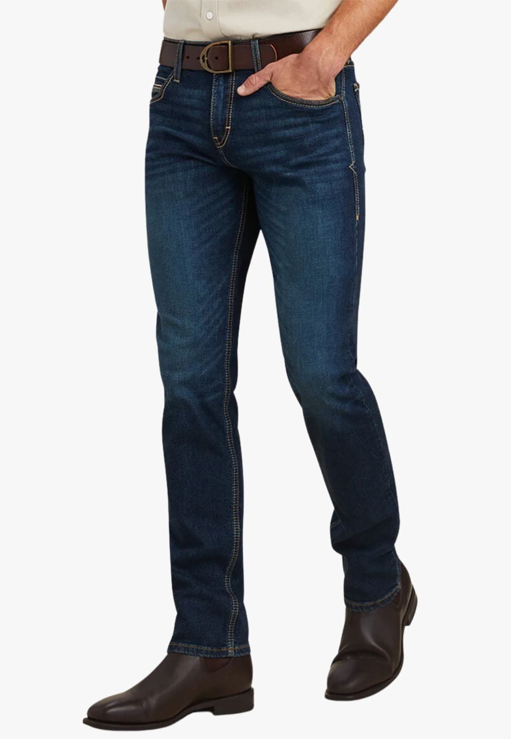 Ariat CLOTHING-Mens Jeans Ariat Mens Brawley M8 Modern Slim Leg Jean