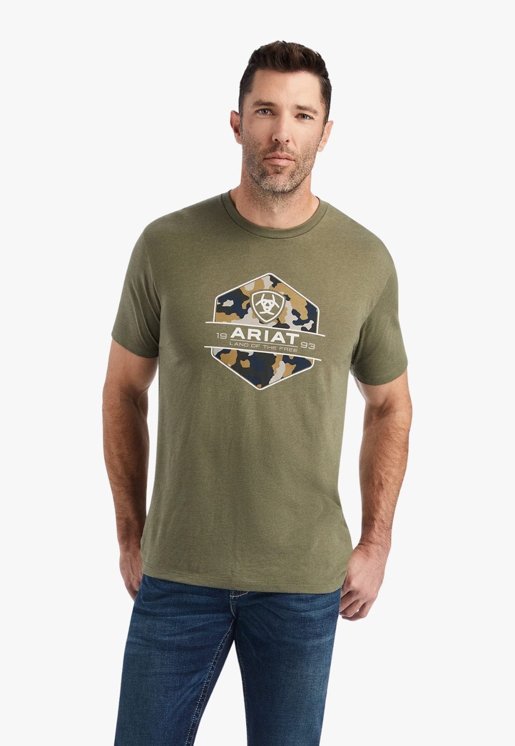 Ariat CLOTHING-MensT-Shirts Ariat Mens Camo Badge T-Shirt