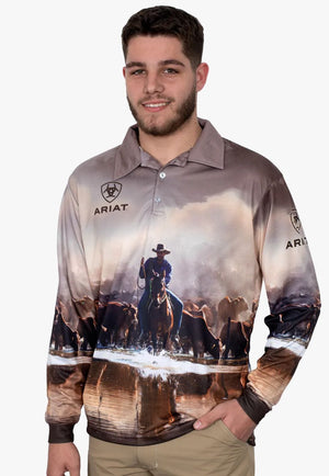 Ariat CLOTHING-Mens Long Sleeve Shirts Ariat Mens Fishing Shirt