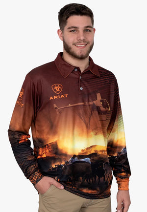Ariat CLOTHING-Mens Long Sleeve Shirts Ariat Mens Fishing Shirt