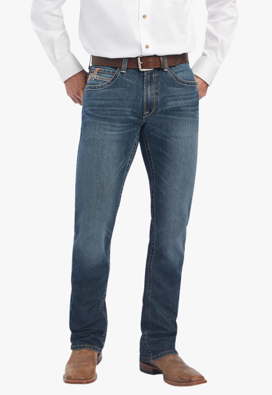 Ariat CLOTHING-Mens Jeans Ariat Mens M5 Durazno Straight Leg Jean