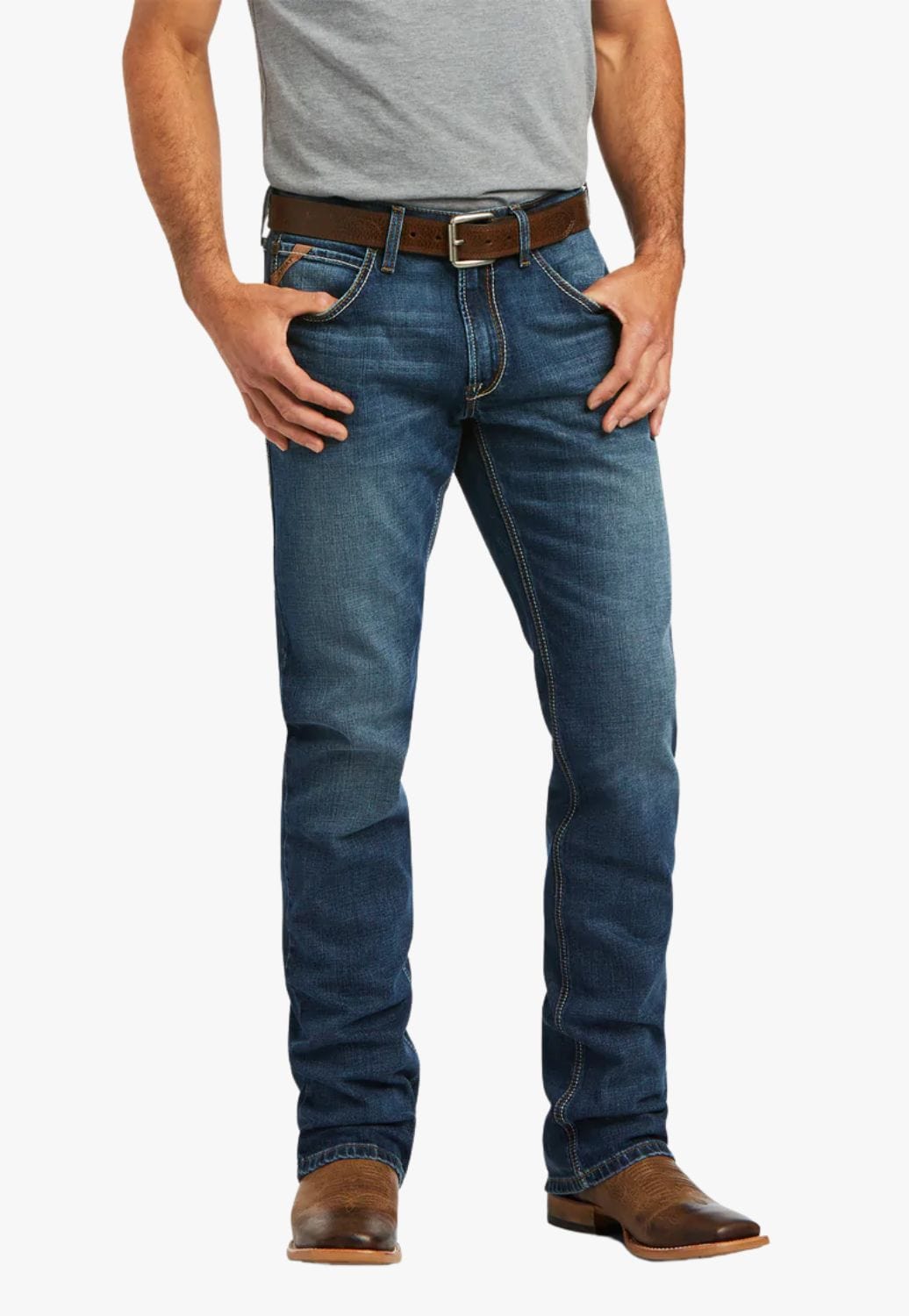 Ariat CLOTHING-Mens Jeans Ariat Mens M5 Straight Leg Stretch Jean