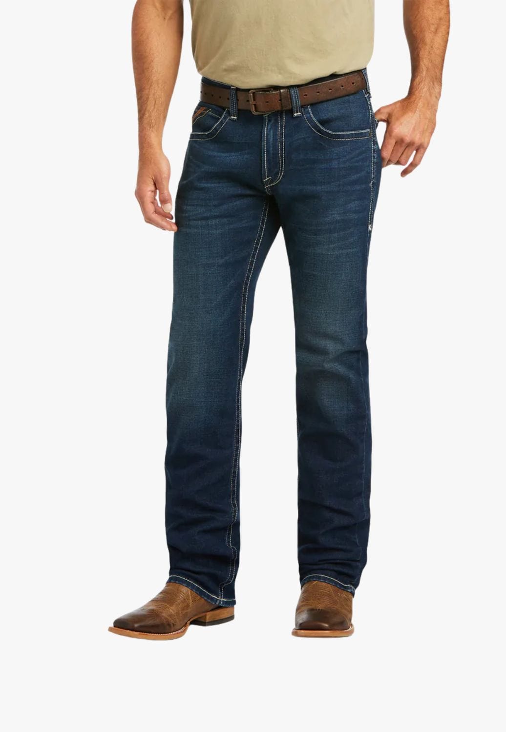 Ariat CLOTHING-Mens Jeans Ariat Mens M5 Stretch Remming Stackable Straight Leg Jeans