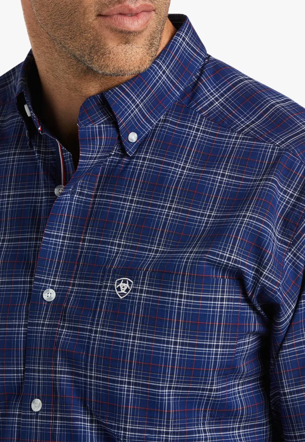 Ariat CLOTHING-Mens Long Sleeve Shirts Ariat Mens Pro Series Caspian Stretch Fitted Long Sleeve Shirt