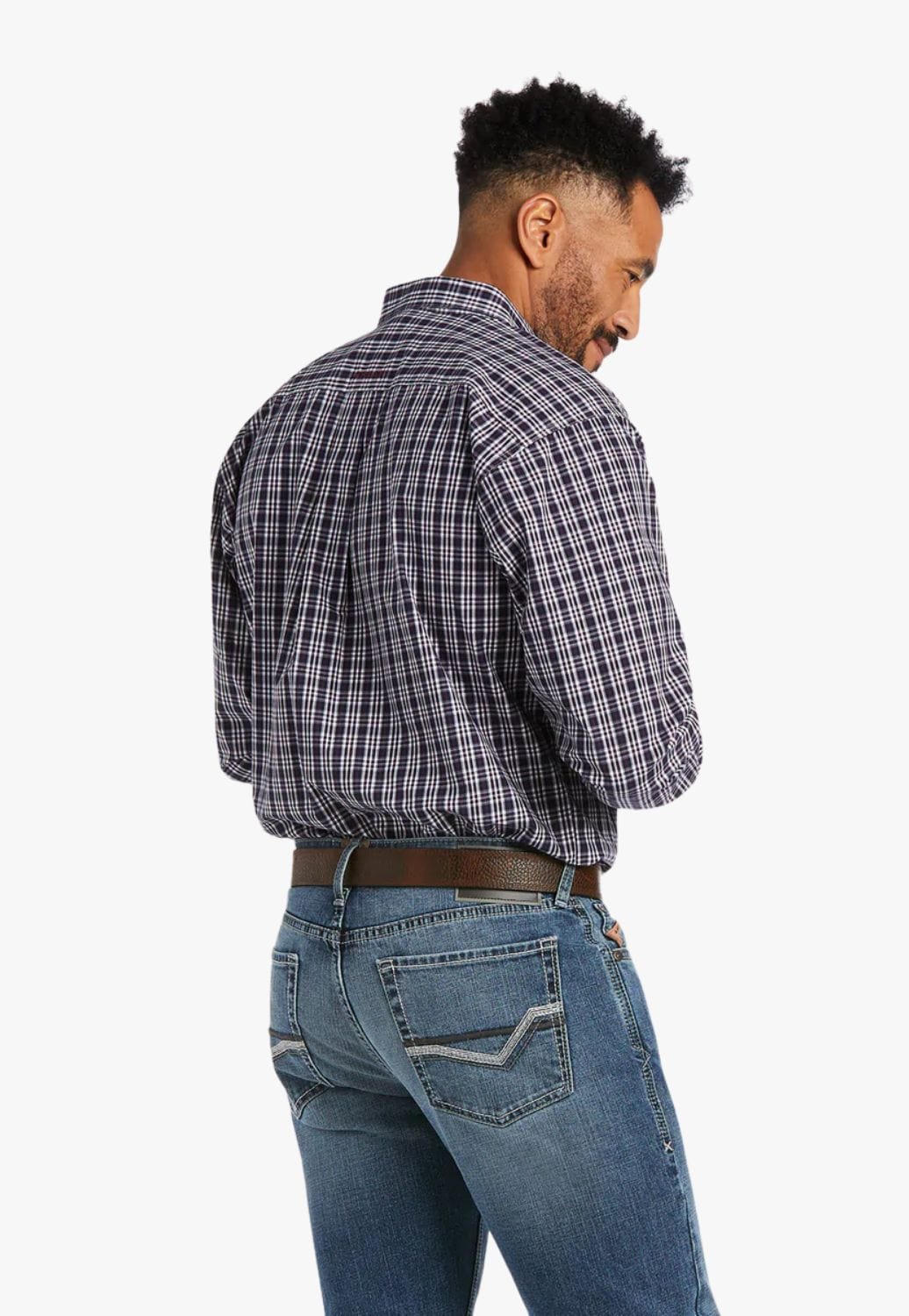 Ariat CLOTHING-Mens Long Sleeve Shirts Ariat Mens Pro Series Clay Fitted Long Sleeve Shirt