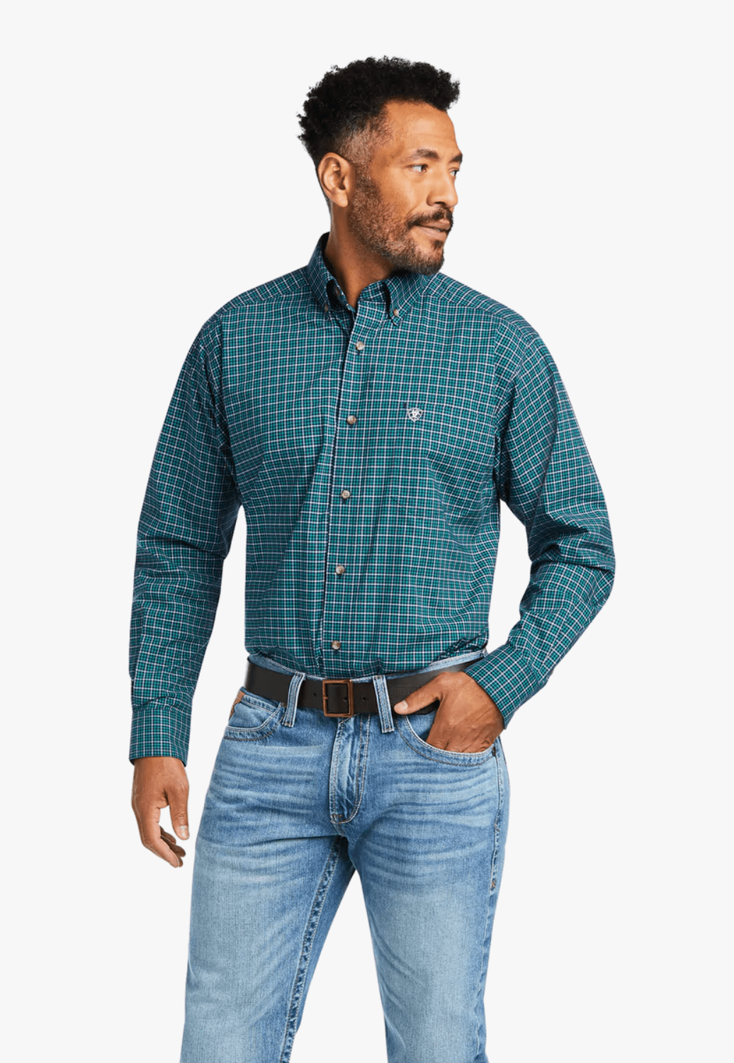 Ariat CLOTHING-Mens Long Sleeve Shirts Ariat Mens Pro Series Declan Stretch Long Sleeve Shirt